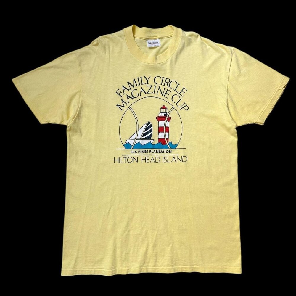 80s vintage Family Circle Magazine Cup Hilton Head sail t-shirt single stitch.